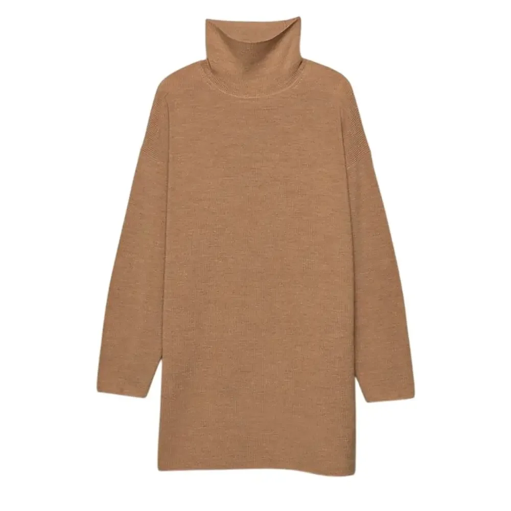 Babaton Cozy Heather Gold Camel Maclean Sweater Dress Size 2
